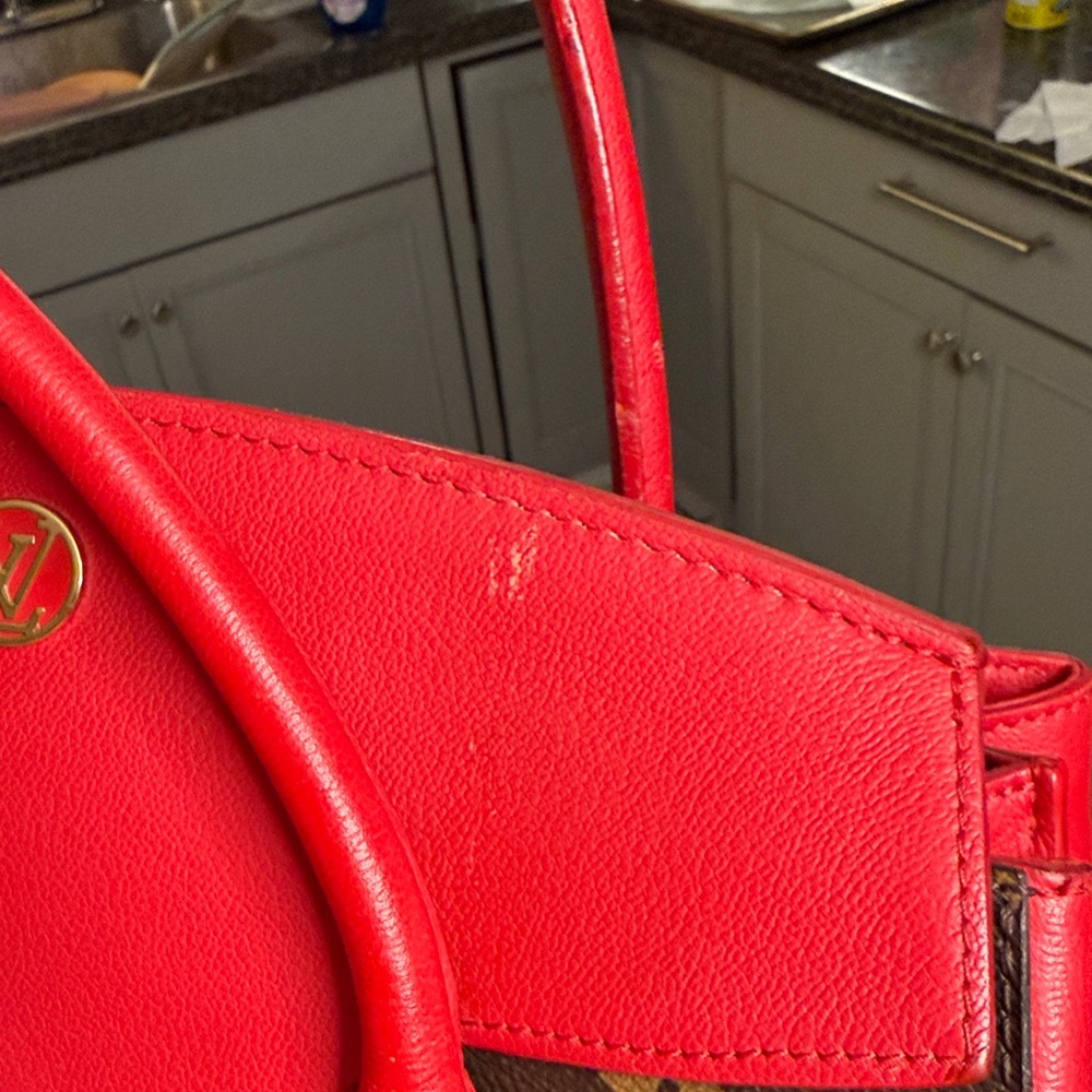 Louis Vuitton Florine Bag 2way Handbag LV Monogram with Red - Picture 13 of 17